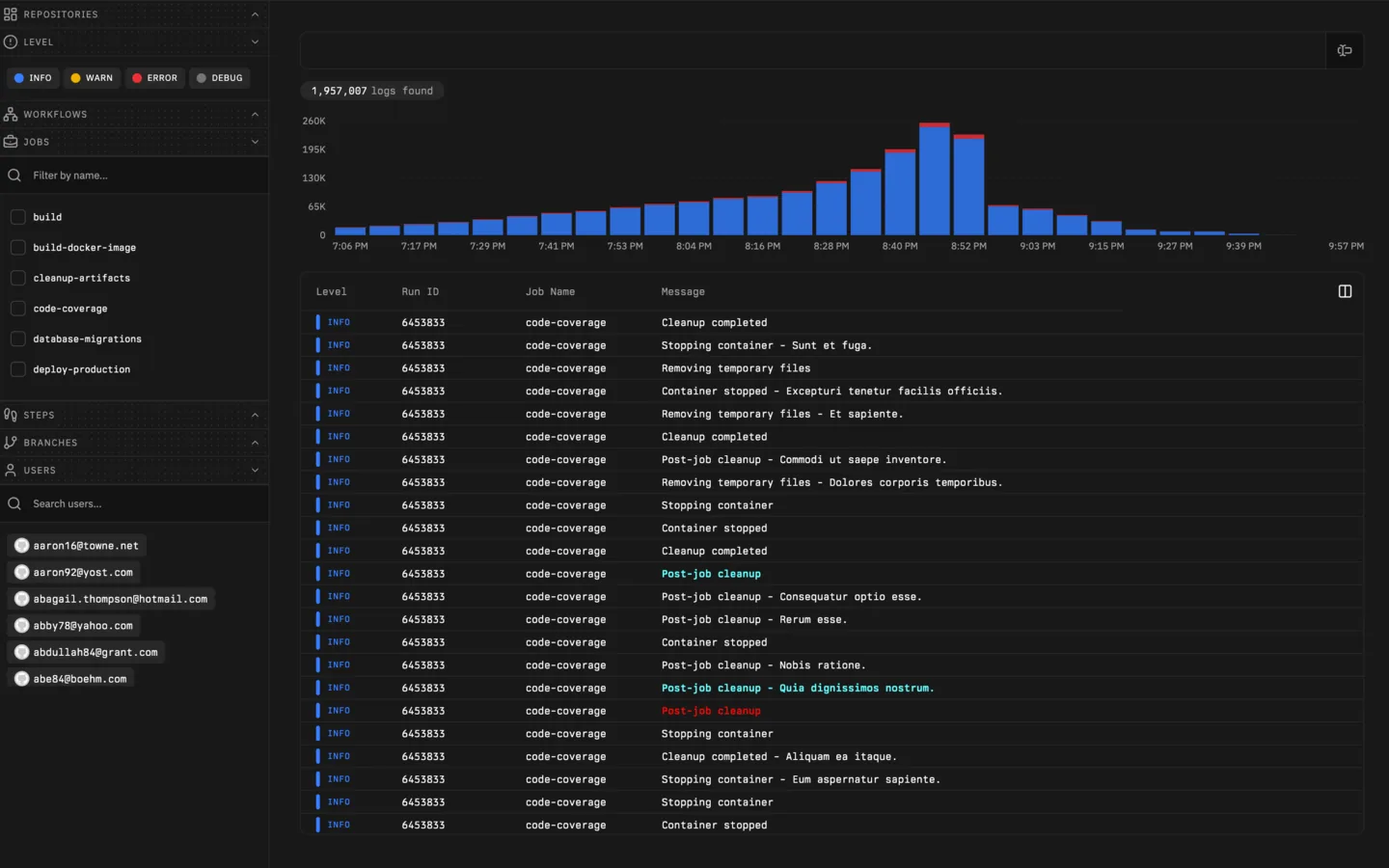 Blacksmith CI logs and cache interface